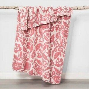 Opalhouse Bedding Nip Floral Chenille Throw Blanket Pink